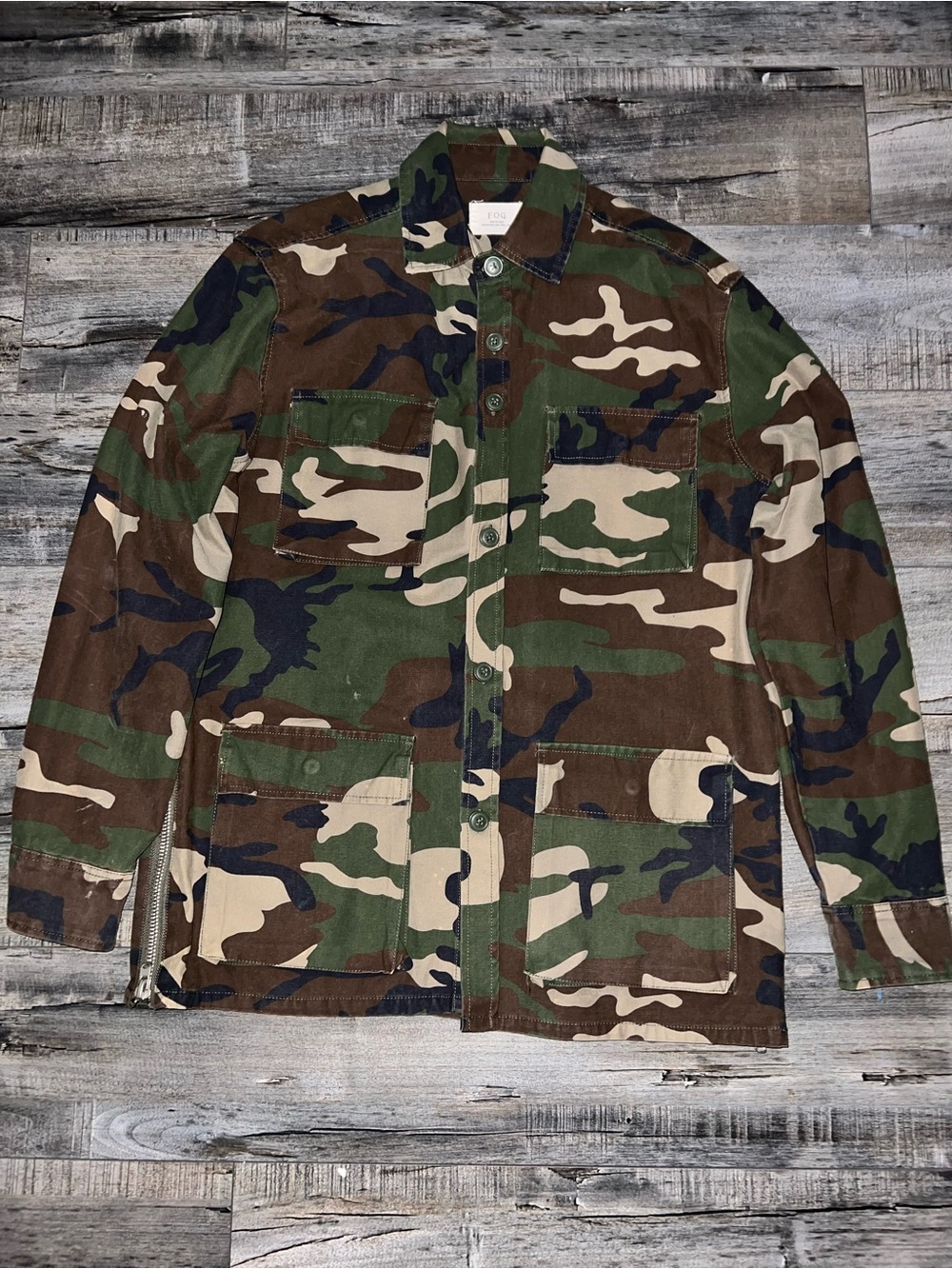 FOG Camouflage Military Utility Jacket - Green Camo